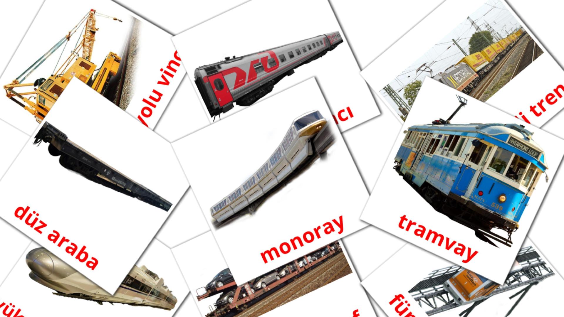 18 Bildkarten für demiryolu taşımacılığı