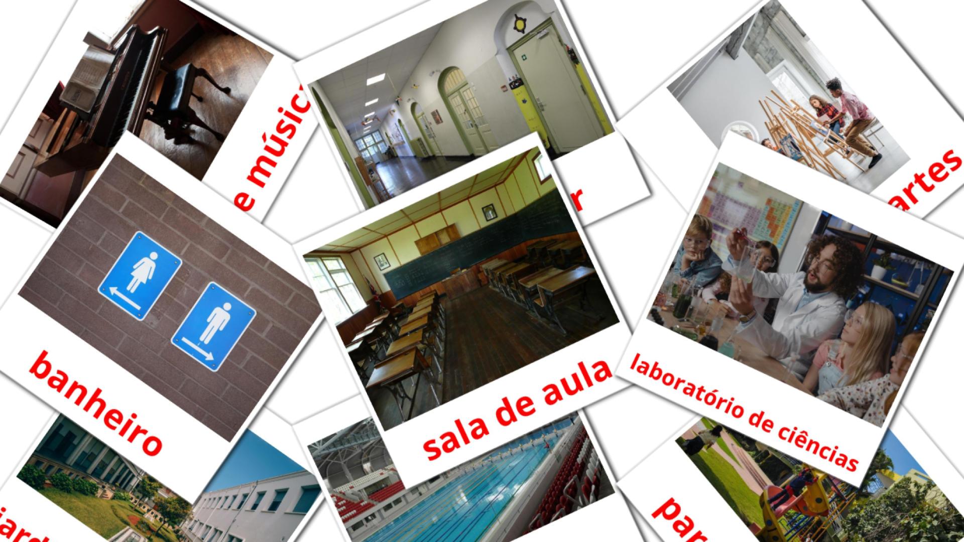 17 Bildkarten für Edifício escolar