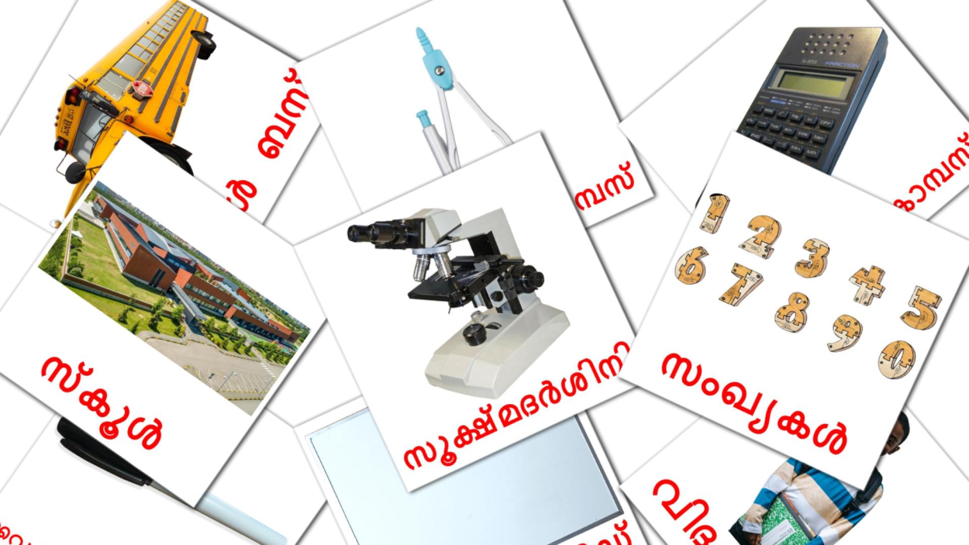സ്കൂൾ malayalam woordenschat flashcards