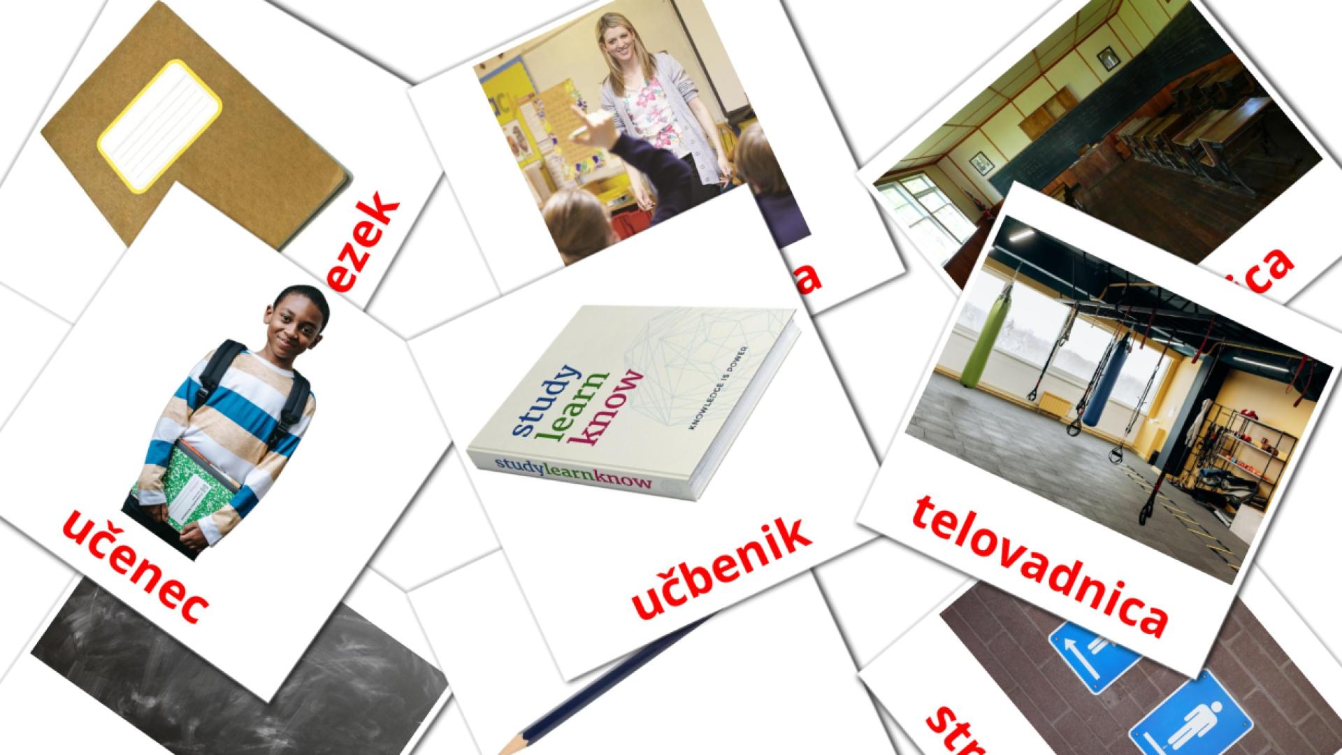Šola Flashcards di vocabolario serbo