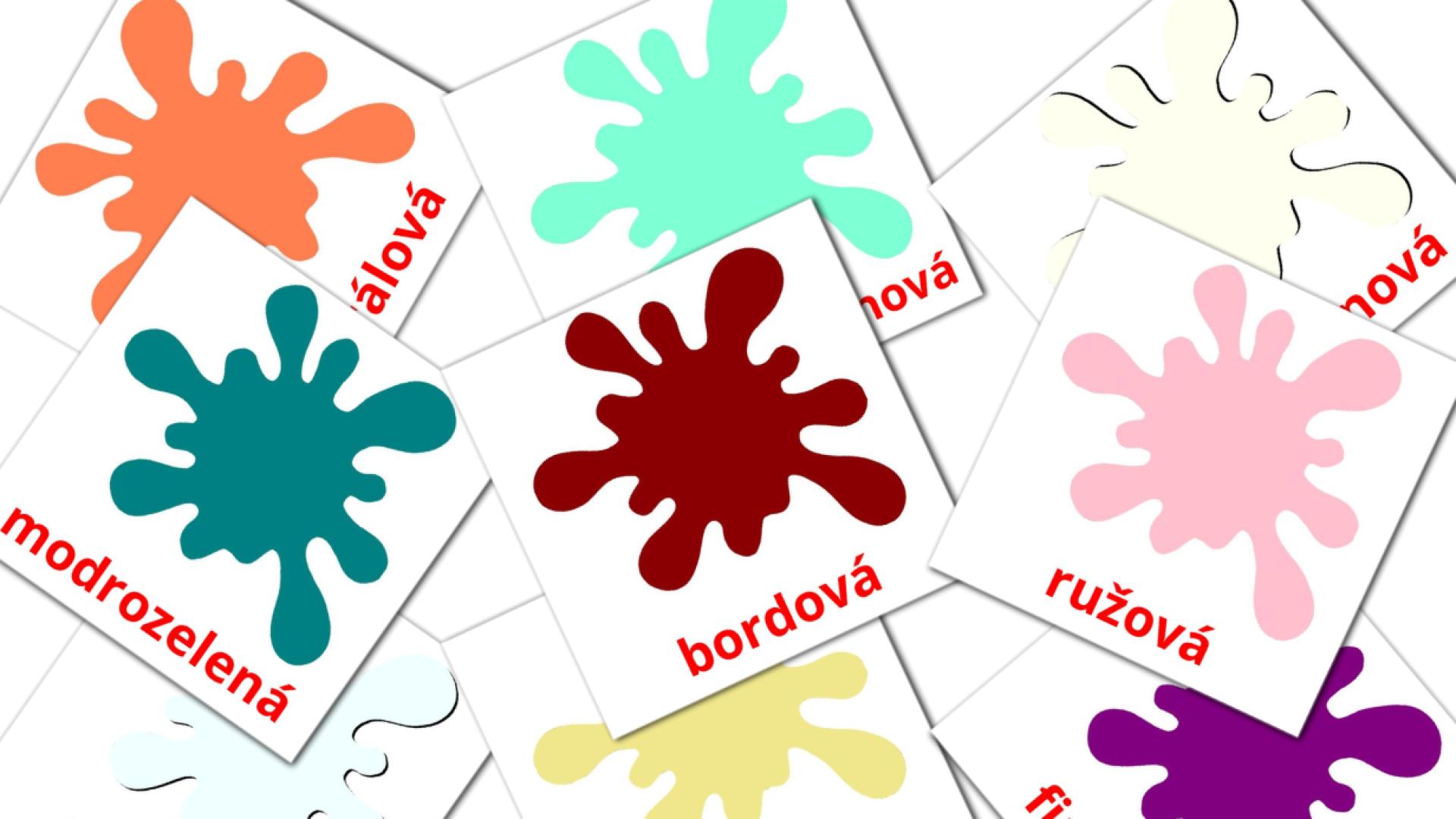 20 tarjetas didacticas de Terciálne farby