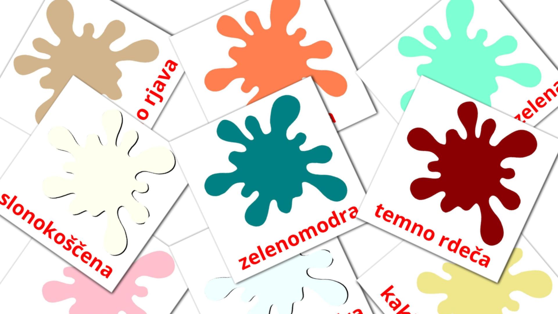 20 flashcards di Sekundarne barve