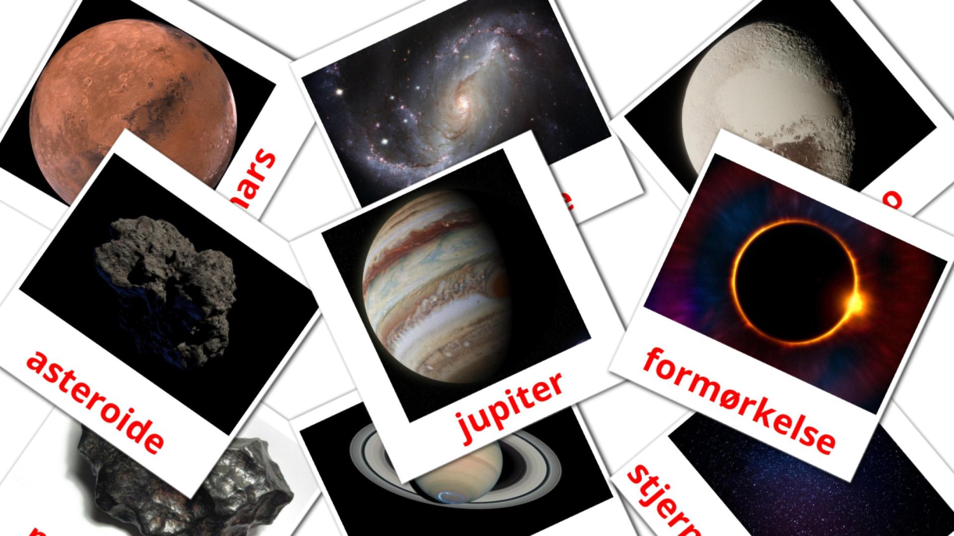 21 Bildkarten für Solsystemet