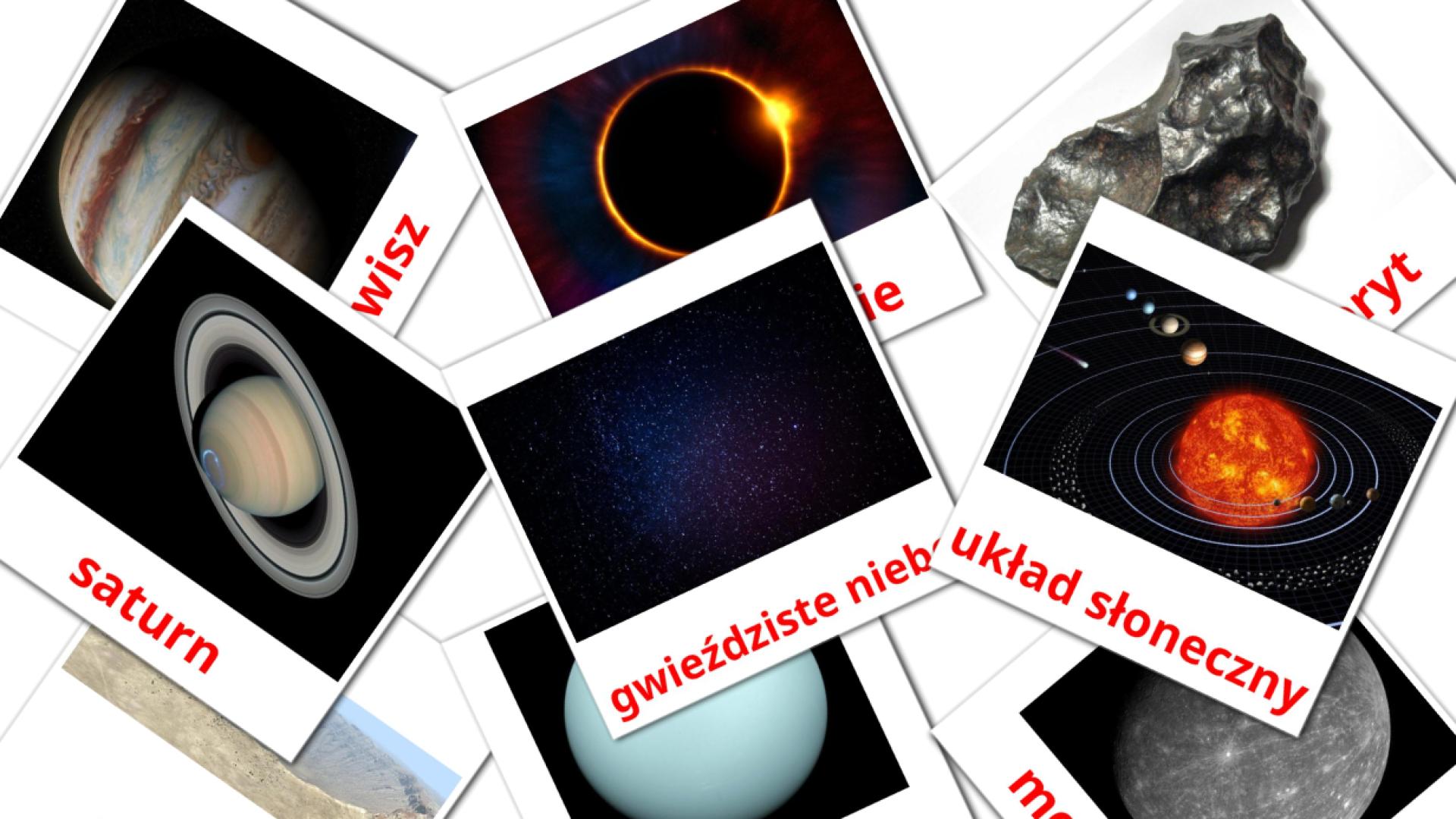 21 tarjetas didacticas de System słoneczny
