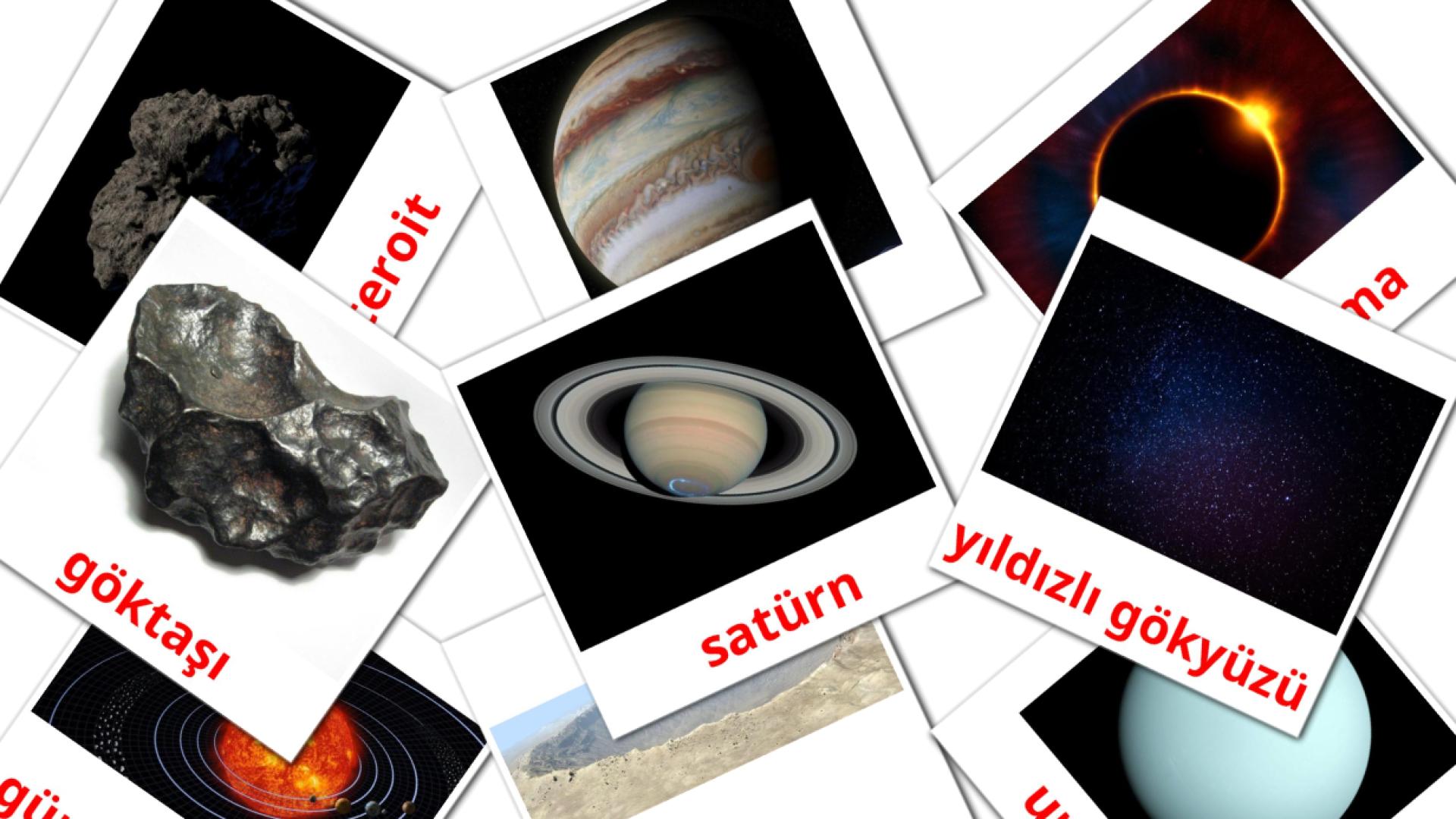 21 tarjetas didacticas de Güneş Sistemi