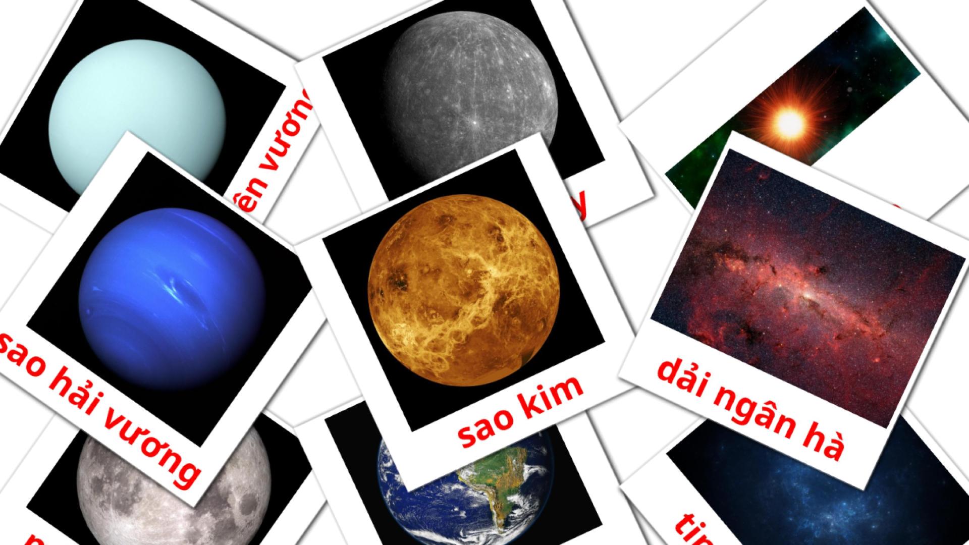 21 Bildkarten für Hệ Mặt Trời