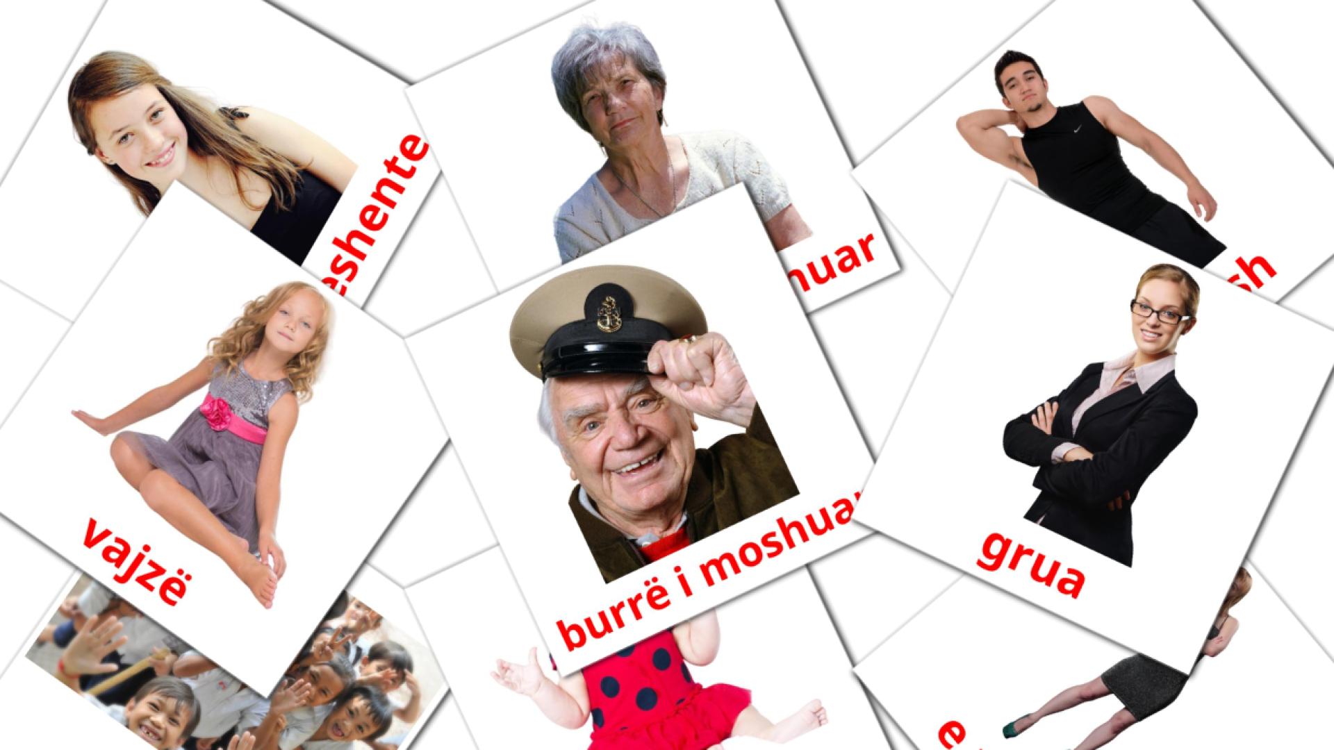 Etapas - tarjetas de vocabulario en albanés