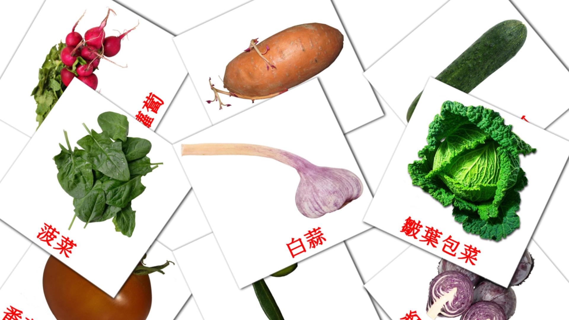 29 Flashcards de 蔬菜