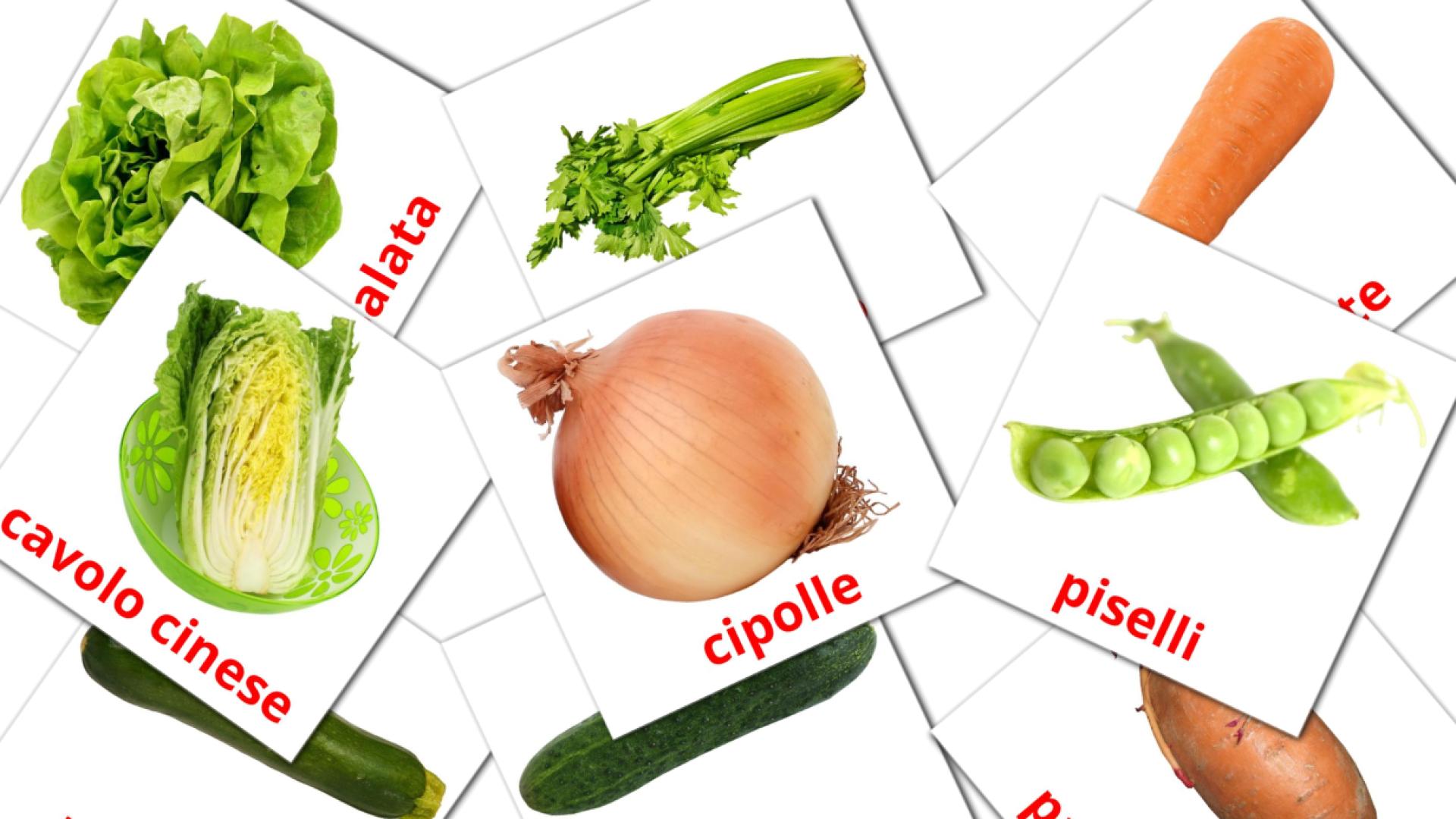 29 tarjetas didacticas de La verdura
