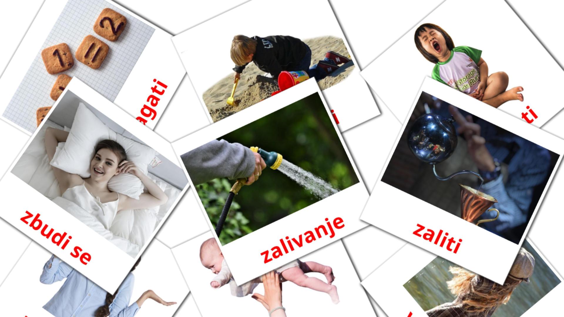 Glagoli Vocabulário em slovenian Flashcards