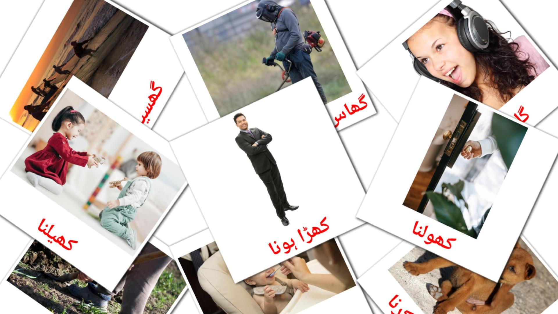 افعال urdu woordenschat flashcards