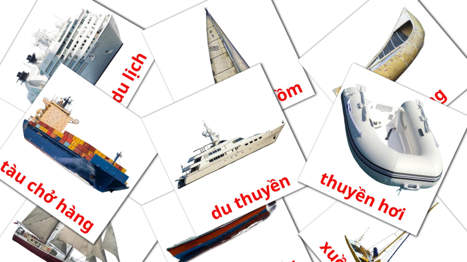 18 tarjetas didacticas de Vận tải đường thủy