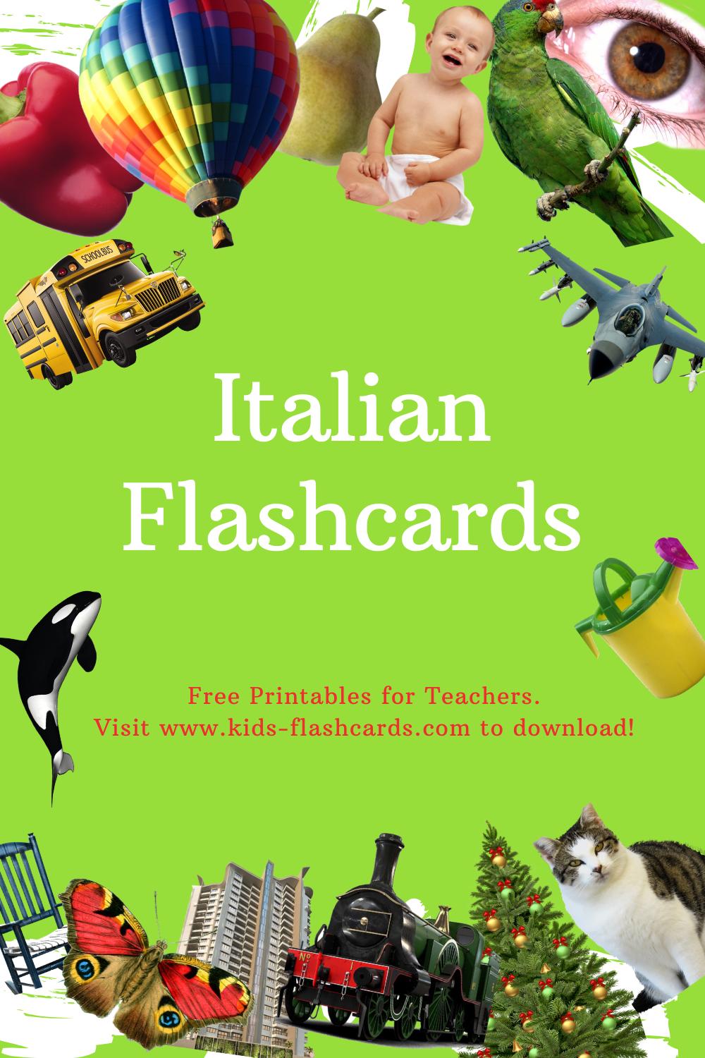 Worksheets to learn Italian language