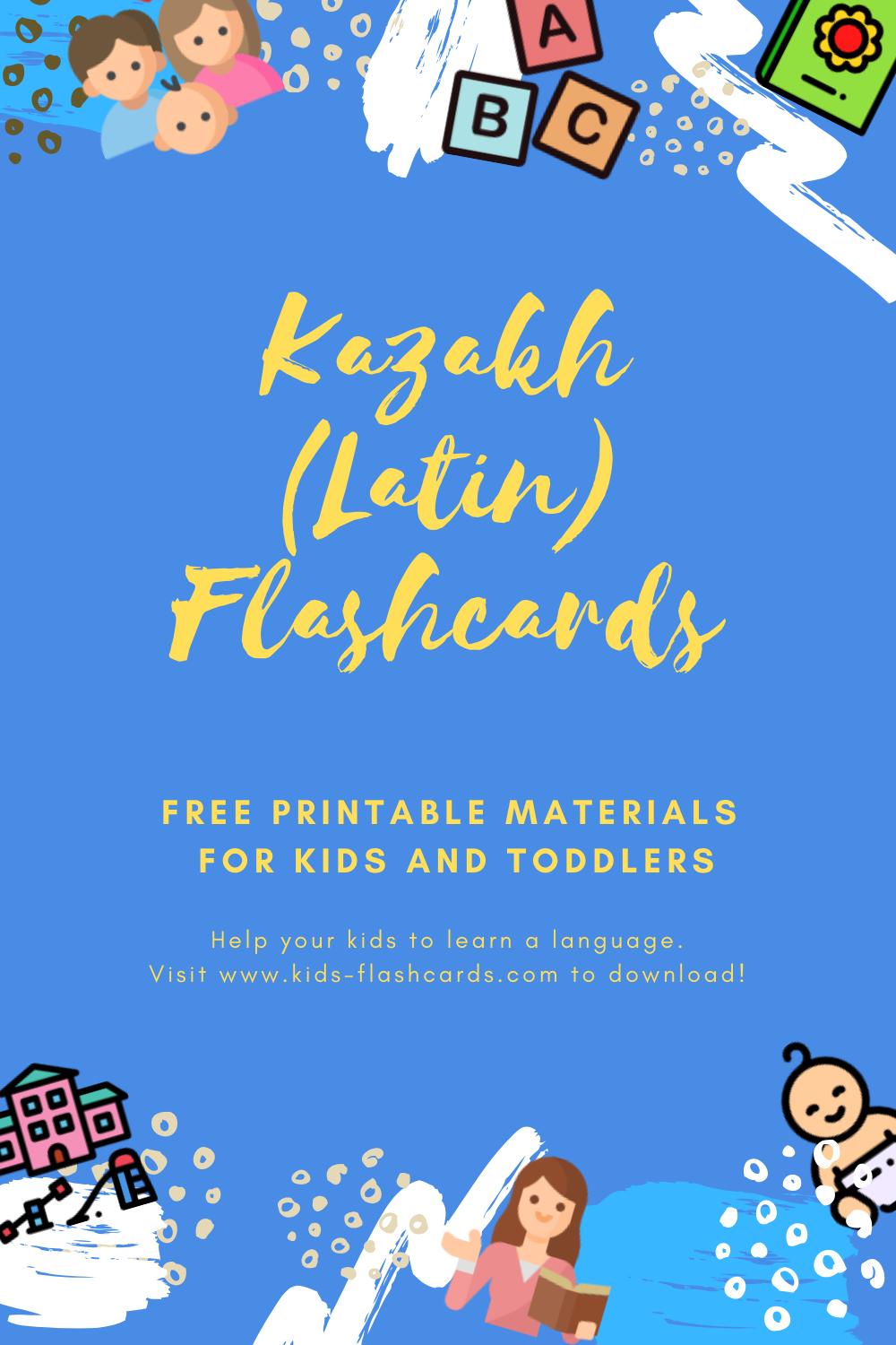 Free Kazakh(latin) Printables
