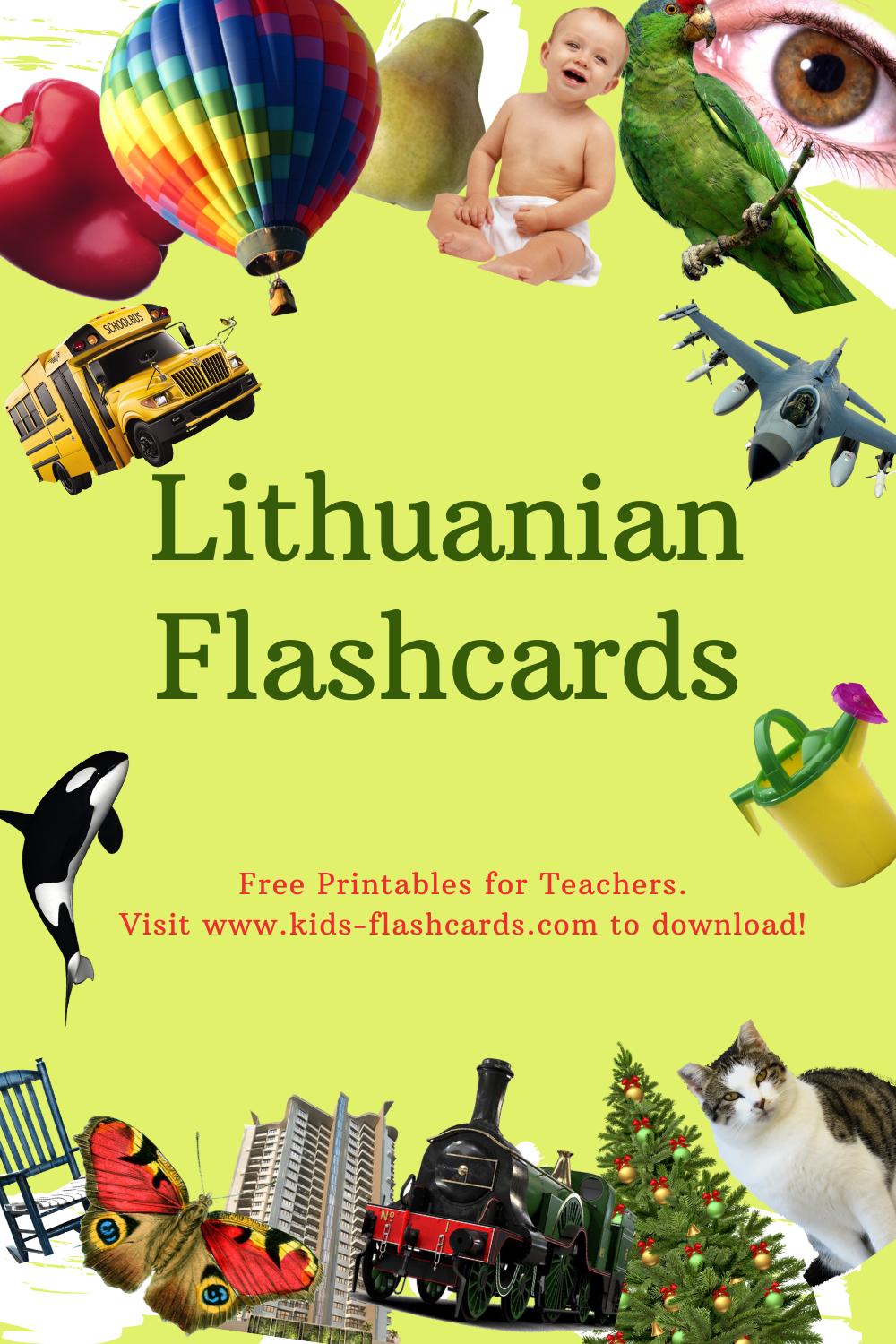 Worksheets to learn Lithuanian language