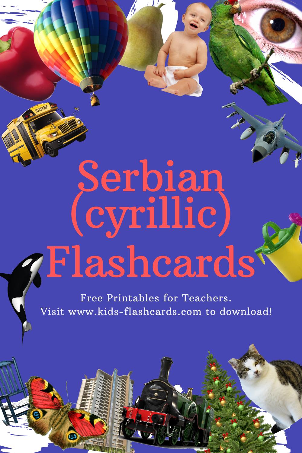 Worksheets to learn Serbian(cyrillic) language